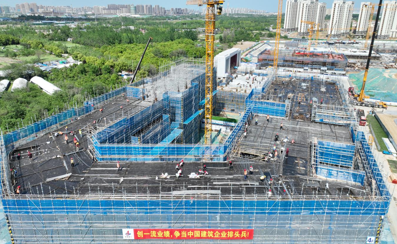 安徽三建合肥一中淝河校區(qū)項目。安徽建工集團(tuán)供圖
